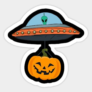 Funny halloween ufo design Sticker